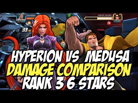 Hyperion Vs Medusa Damage Comparison | Rank 3 6 Stars  Marvel Contest Of Champions