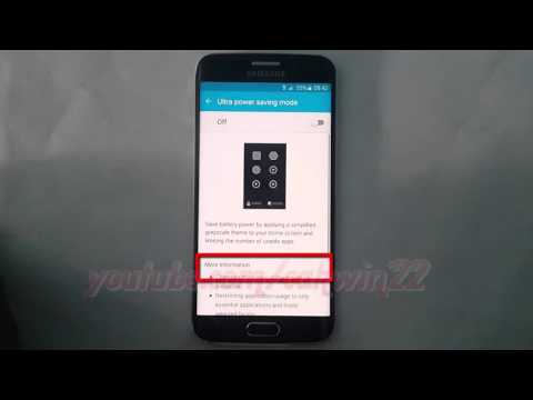 Android Lollipop : How to Disable or Enable Ultra Power Saving Mode on Samsung Galaxy S6