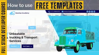 How to use Free Templates | Create Website using Templates