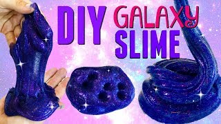 DIY Galaxy Slime - How to make slime Easy DIY Slime Recipe without Borax