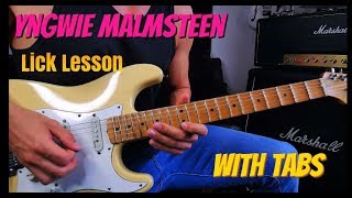 Yngwie Malmsteen Lick Lesson - Unleash The Fury Lick - Tabs Included