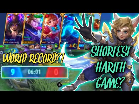 WORLD RECORD?! | FASTEST HARITH RANK MATCH | MOBILE LEGENDS