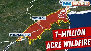 Largest Wildfire In Texas History Could Stretch From New York To Philadelphia