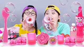 Download lagu Convenience Store Pink Food Noodle Chocolate Jelly Mukbang DONA mp3