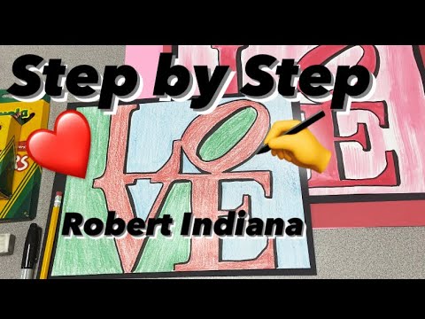 How to Draw LOVE for Valentine's Day - EASY Robert Indiana for KIDS #mrschuettesart