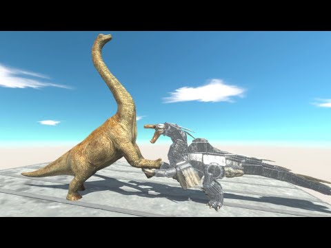 Deinocheirus vs ALL UNITS  on Wobbly Building Animal Revolt Battle Simulator