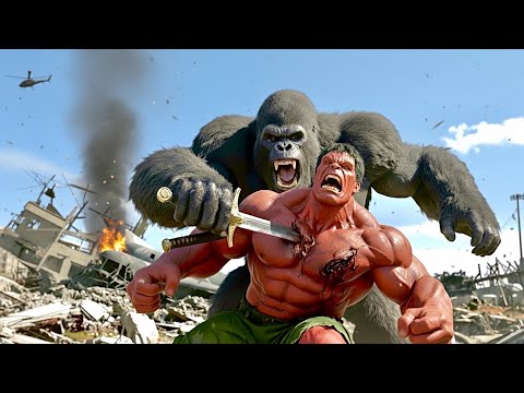 Red Hulk vs King Kong - From Plane Crash to City Destruction! 😱 Epic Fight" ✈️