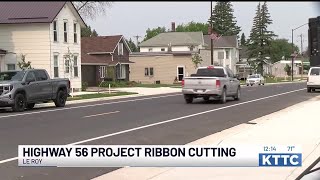 Highway 56 project ribbon cutting in LeRoy