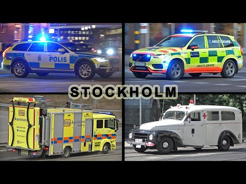 Emergency vehicles responding in Stockholm 2025 (collection)
