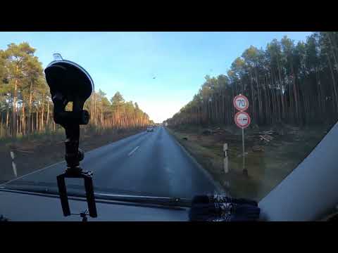 Ortsumgehung Cottbus 2. Bauabschnitt | Fahrt  durch die Rodung auf der B168 | Februar 2022