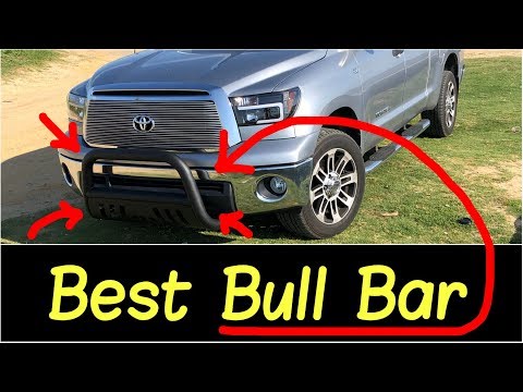 ✅Best Truck Bull Bar Skid Plate Bumper Brush Guard | 3" Bull Bar Installed on a 2012 Toytoa Tundra