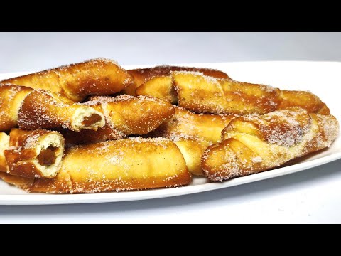 Churros rellenos de dulce de leche