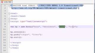 Beginner JavaScript Tutorial - 32 - reverse, push, sort