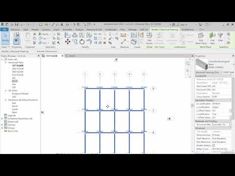 Revit structures Day 12 copying beam elements