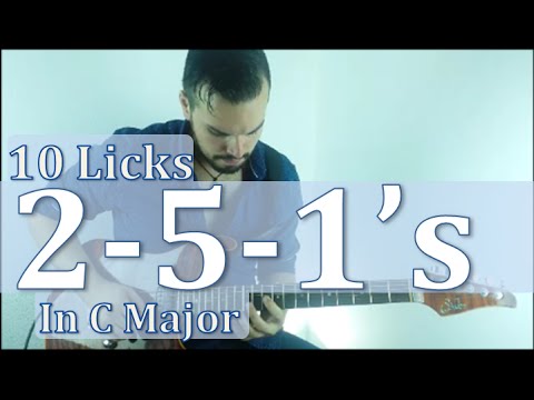 10 2-5-1 Jazz Licks in C Major (Tabs)