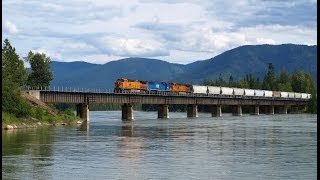 preview picture of video 'BNSF on the MRL at Clark Fork'