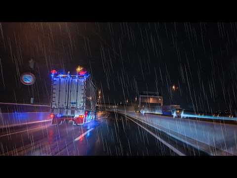 ☔️Lonely Midnight Drive in the Rain😴 for #Sleep #Work #Study
