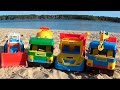 Мультфильм про грузовые машинки на песке 
