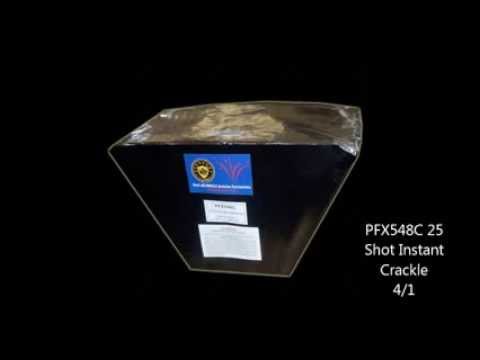 25 Shot Fan Instant Crackle -Dun Pai Fireworks- Pro 1.4G Products