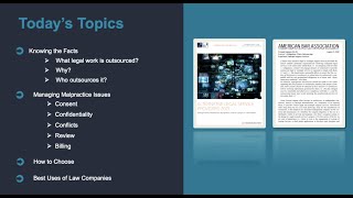 Preview of On Demand CLE: How In-House Counsel Outsources to “Law Companies” (Federal Bar Assoc.)