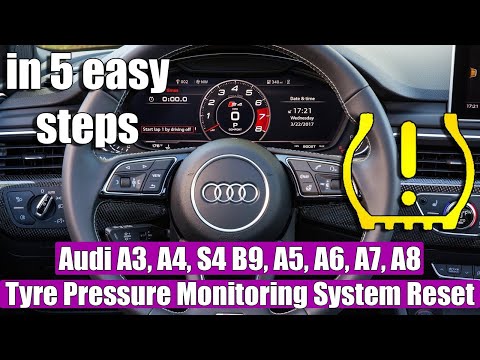 How to reset Tyre Pressure Monitoring System (TPMS) Audi A3, A4 S4 B9, A5, A6, A7, A8 (2016-2022)