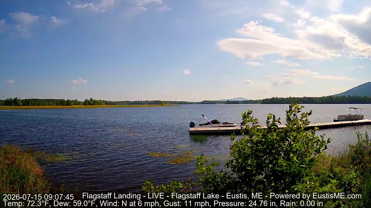 Live webcam view of Flagstaff Lake Landing