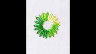 Lazy daisy stitch tutorial, Sunflower embroidery, flower design