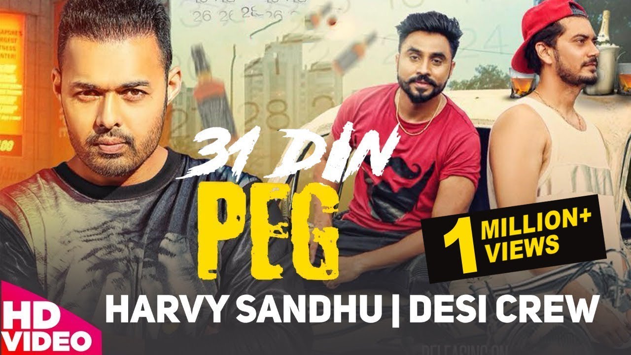 31 Din Peg Lyrics  | 31 Din Peg | Harvy Sandhu | Desi Crew