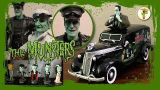 The Munsters - Die-Cast Cars, Little Big Heads and Action Figures (Hearse, Barris Koach & Dragula)