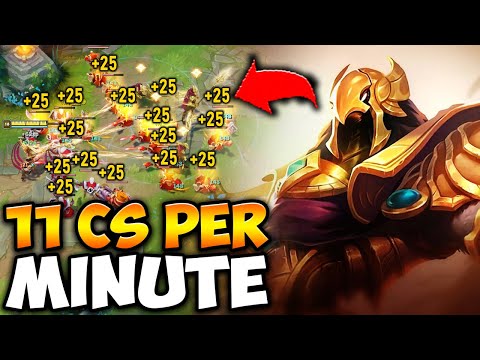 This is what making ZERO Mistakes on Azir leads to... (11 CS PER MINUTE, HYPER CARRY)