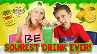 Extreme SOUR SMOOTHIE Challenge!!!! Warheads, Toxic Waste (DANGEROUS!!!)