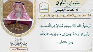 204- باب غسل الحائض رأس زوجها وترجيله - كتاب الحيض - صحيح البخاري - عثمان الخميس
