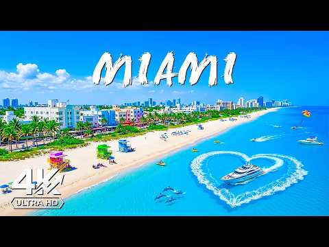 Miami 4K Aerial 🇺🇸 🏝️ Ocean Drive, Turquoise Coastlines, Skyline Views & Luxury Beach Paradise