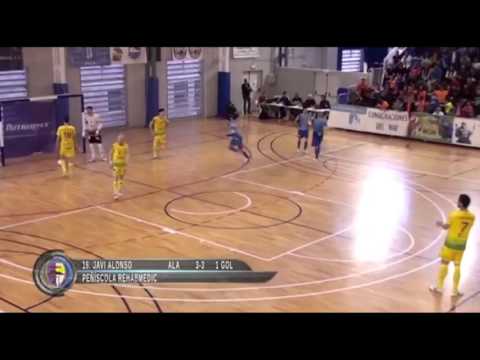 Gol Javi Alonso (3-3) en Peñíscola Rehab Medic - Jaén Paraíso Interior. J29, 1ªDiv