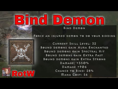D2R Skills & Abilities - Bind Demon (Warlock Demon Tree){RotW}