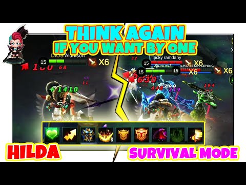 Hilda Insane armor destruction build | Gameplay 1K 7A Survival Mode Mobile Legend
