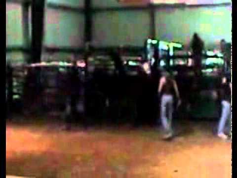 David Pambianchi getting dumped by a bull named "Charlie Brown."