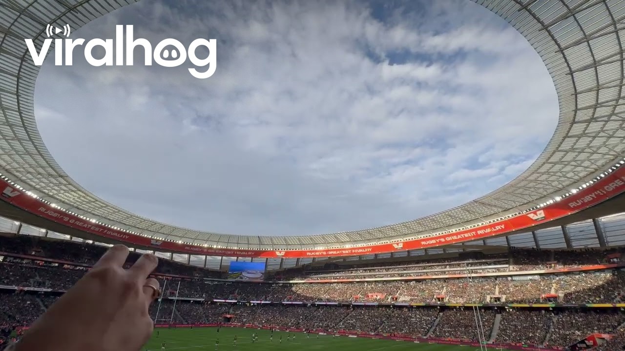 Amazing Fly Over During Rugby Game || ViralHog