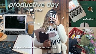 HOW TO BE MORE PRODUCTIVE! even when you don't want to be ♡ goal setting & staying motivated!
