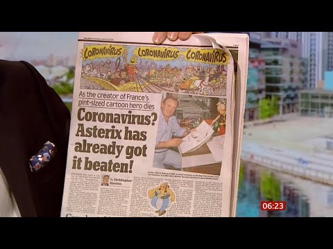 Albert Uderzo passes away (Coronavirus character) (1927 - 2020) (France) - BBC News  25th March 2020