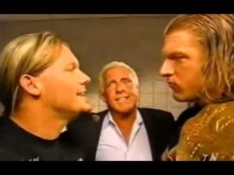 Triple H, Chris Jericho and Ric Flair backstage - RAW 4.7.2003