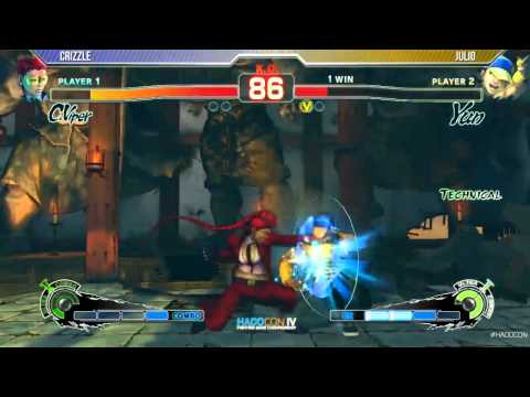 HADOCON IV (SSFIV:AE 2012 Losers Finals) - Crizzle (C. Viper) vs. Julio (Yun)