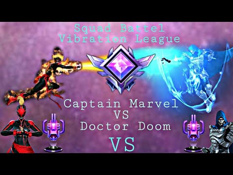 Doctor Doom Rage VS Captain Marvel Rage in Squad Battle Vibranium League - Marvel Future Fight
