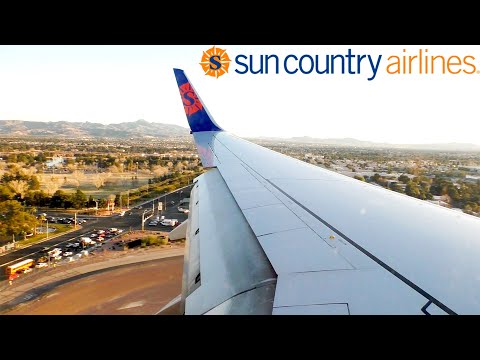 Sun Country Airlines Boeing 737-800 Landing in Las Vegas (LAS)