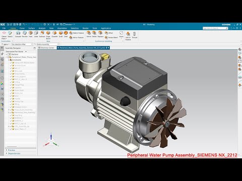 Peripheral Water Pump Assembly Design (Volume-2) | Siemens NX 2212 Tutorial (Complete Walkthrough)