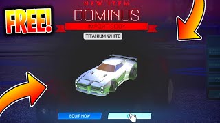 How To Get A TW DOMINUS For FREE In Rocket League | Titanium White DOMINUS For FREE In 2023