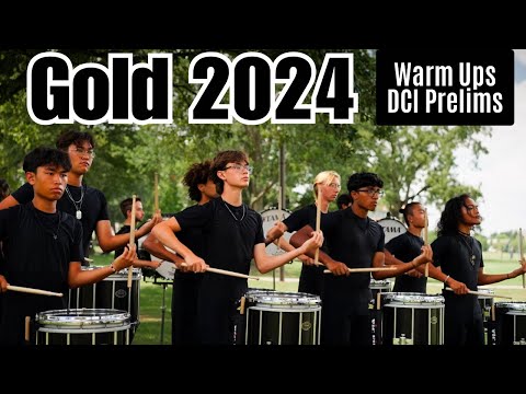 Gold Drumline 2024 Warm Ups || DCI Prelims