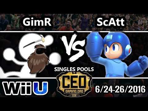 CEO 2016 Smash 4 - VGBC | GimR (G&W) Vs. MVG | Scatt (Megaman) SSB4 Tournament - Smash Wii U