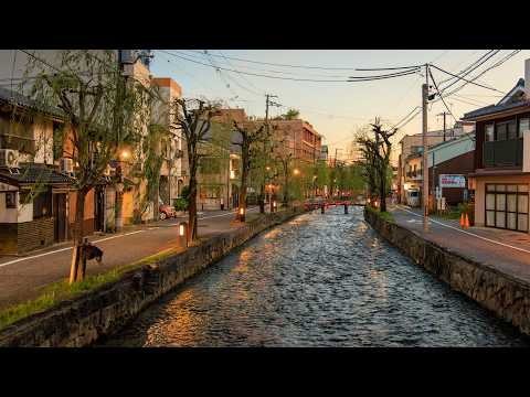 Sunset Walk on Side Streets and Iconic Sights | Kyoto, Japan 4K