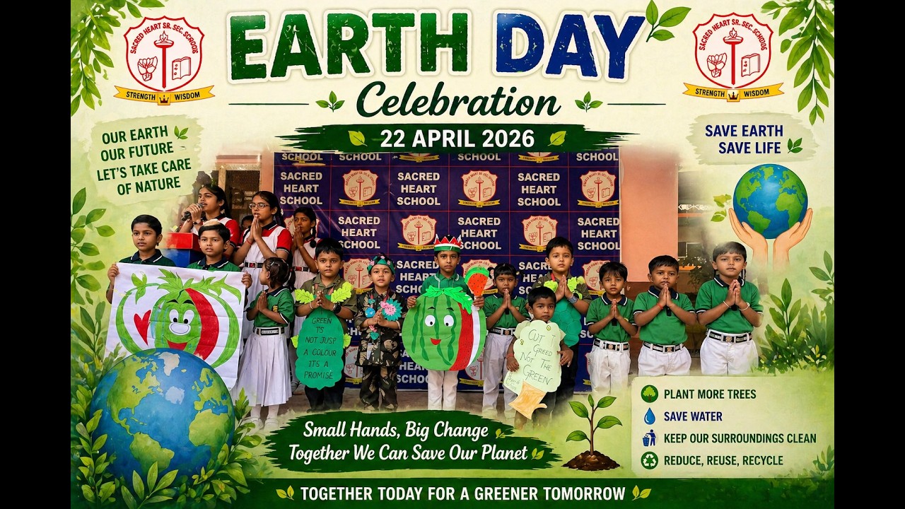 Earth Day Celebration on 22 April 2026 at Sacred Heart School 🌍🌱